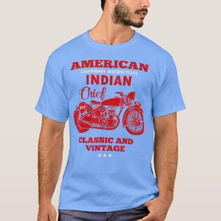 Vintage American Motorcycle India Old bikers T Shirt