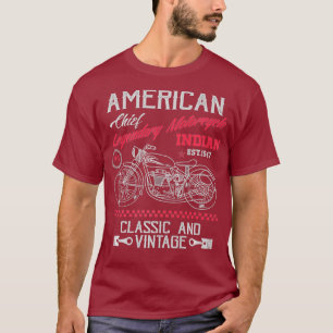 Vintage American Motorcycle India Old bikers T Shirt