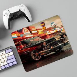 Vintage American Muscle Car Mousepad Musmatta