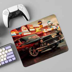 Vintage American Muscle Car Mousepad Musmatta