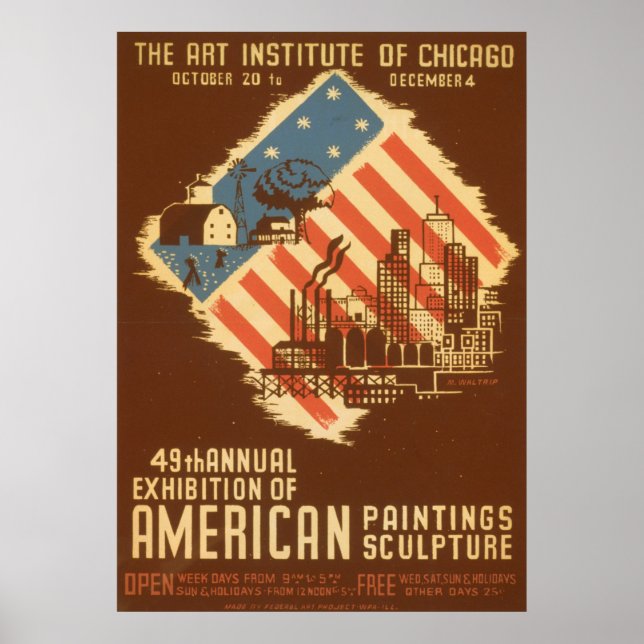 Vintage American Paintings Poster (Framsidan)