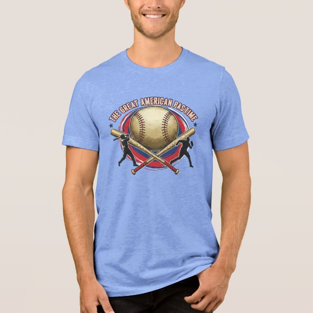 Vintage American Pastime Baseball Tri-Blend Tee (Framsida)