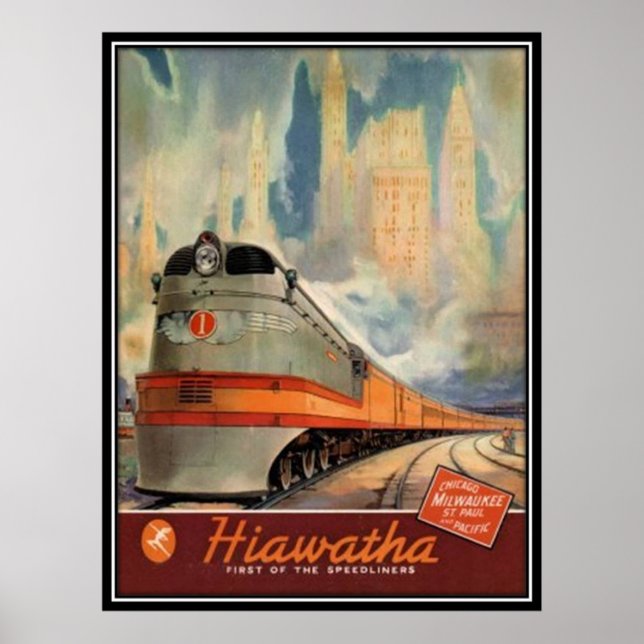 Vintage American Railway, USA - Poster (Framsidan)