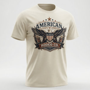 Vintage American Rodeo Co Patriotisk T Shirt
