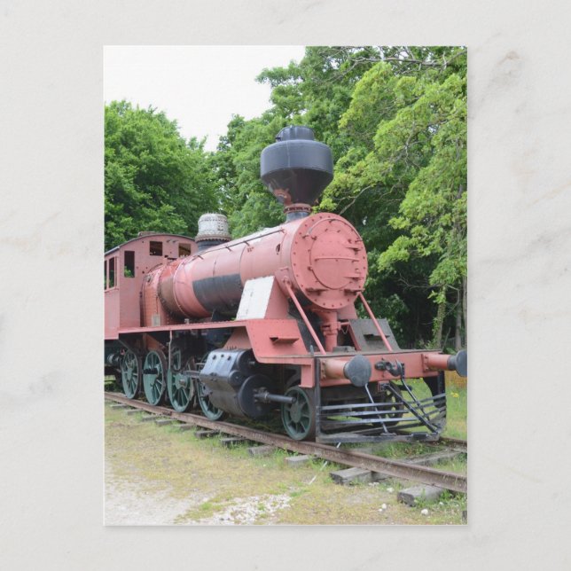 Vintage American Steam Locomotive Vykort (Framsida)