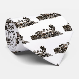 Vintage American Steam Tåg Locomotive on White Slips
