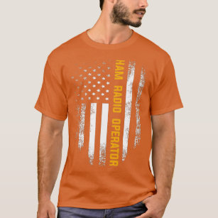 Vintage American USA flagga Ham Radio Operator T Shirt