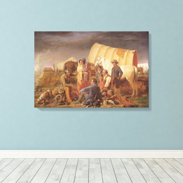 Vintage American Väster, Ranneys råd om Prairie Canvastryck (Insitu (trägolv))