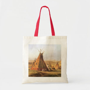 Vintage American Väster, Teepees on Plain by Bodme Tygkasse