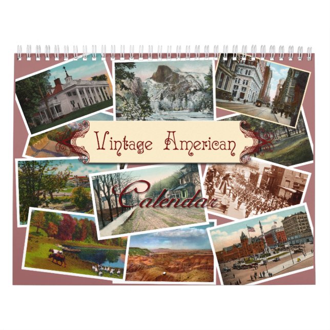 Vintage American Wall Calendar Kalender (Omslag)