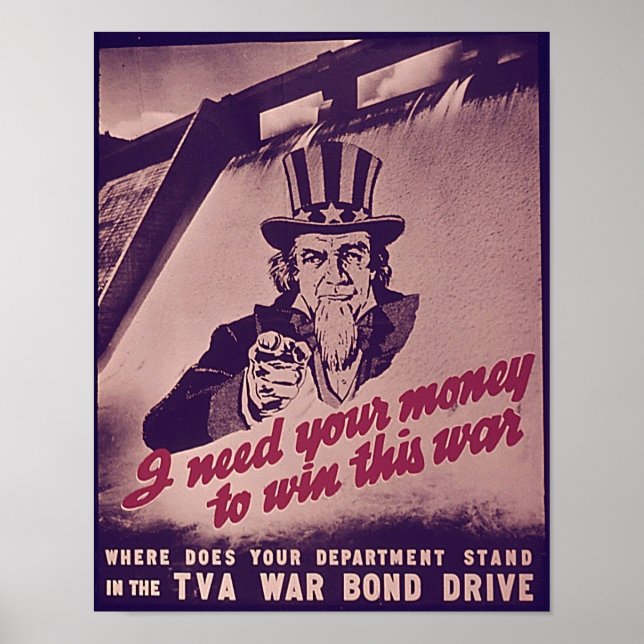 Vintage American War Posters. Uncle Sam  Poster (Framsidan)
