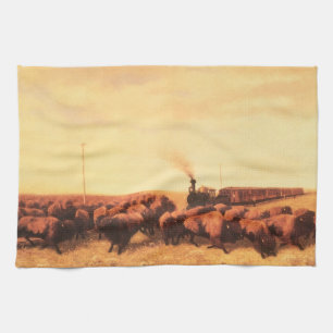 Vintage American West, stoppad av NH Trotter Kökshandduk