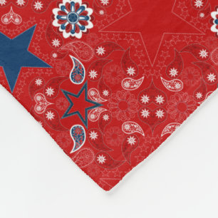 Vintage Americana Bandana Skriv ut Blanket Fleece