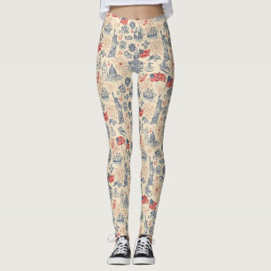 Vintage Americana Fyrverkerier Scenisk (3) Leggings