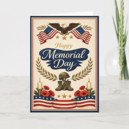 Vintage Americana minnesdagen Kort