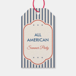 Vintage Americana Patriotisk Presenttagg Presentetikett