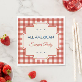 Vintage Americana Patriotiska Festservetter Pappersservett