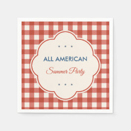 Vintage Americana Patriotiska Födelsedagsservetter Pappersservett