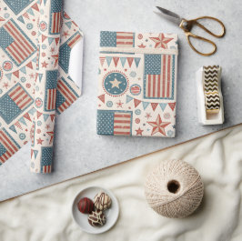 VINTAGE Americana Presentpapper