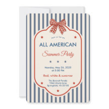 Vintage Americana sommarfestinbjudan