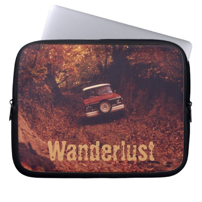 Vintage Americana Wanderlust Laptop Fodral (Framsidan)
