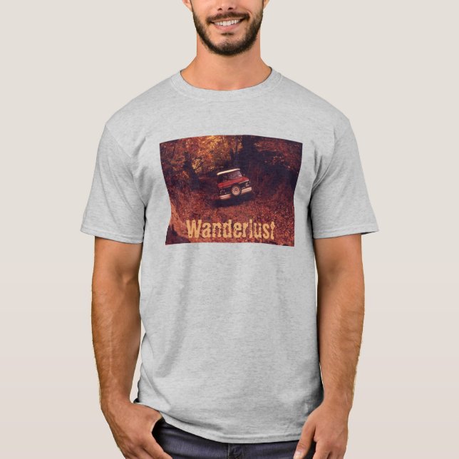 Vintage Americana Wanderlust T Shirt (Framsida)