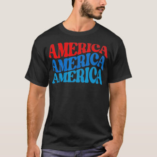 Vintage Amerika Fjärde juli American Matching F T Shirt