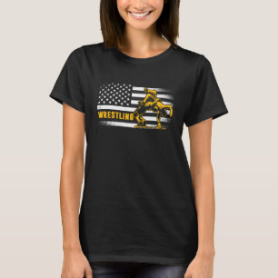 Vintage Amerikansk Brottning Kläder US Flagga Wres T Shirt