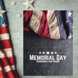 Vintage amerikansk flagg Memorial Day Vykort