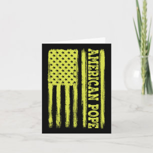 Vintage Amerikansk Flagga-amerikansk första påve Kort