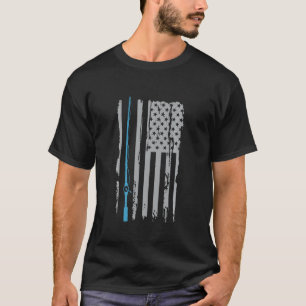 Vintage Amerikansk Flagga Fiskefartyg För manar oc T Shirt