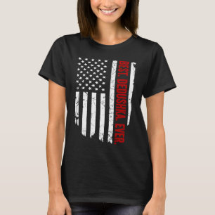 Vintage Amerikansk Flagga Kläder Bästa Dedushka Nå T Shirt