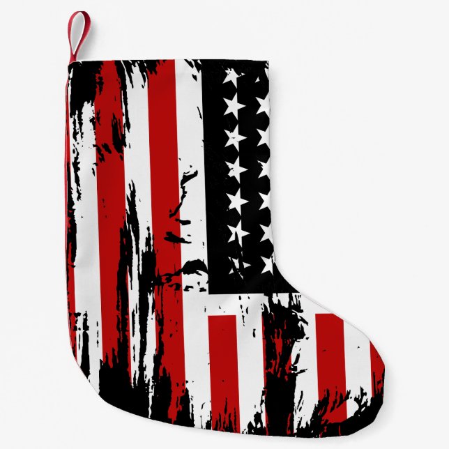 Vintage amerikansk flagga  liten julstrumpa (Framsidan)