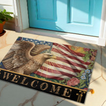 Vintage amerikansk flagga, örn, USA patriotisk kon