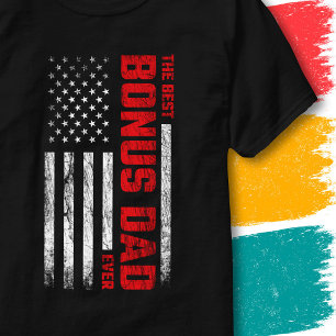 Vintage amerikansk flagga pappa bonuspappa någonsi t shirt