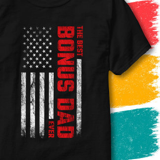 Vintage amerikansk flagga pappa bonuspappa någonsi t shirt
