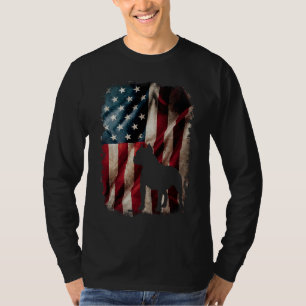 Vintage amerikansk flagga Pitbull bully hund pit b T Shirt
