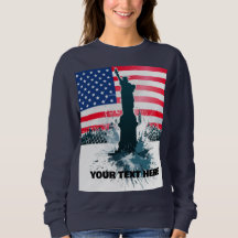 Vintage amerikansk flagga Statue of Liberty T-shir