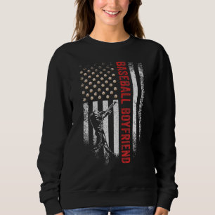 Vintage amerikansk flagga Stolt basebollpojkvän T Shirt