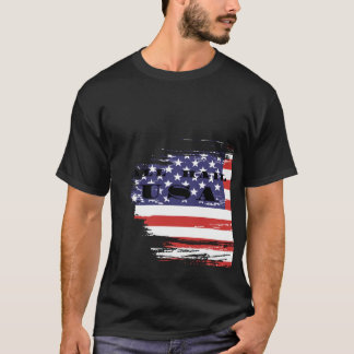 Vintage Amerikansk Flagga T-Shirt Patriotisk USA