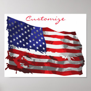 Vintage amerikansk flagga Thunder_Cove Poster