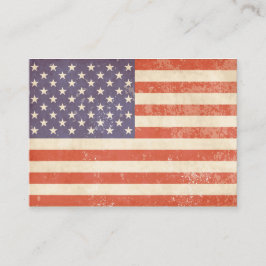 Vintage amerikansk flagga - visitkort