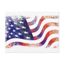 Vintage amerikansk flagga vykort