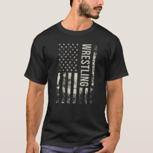 Vintage amerikansk flagga wrestling premium t shirt
