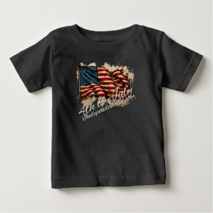 Vintage amerikansk flaggkonst för 4 juli t shirt