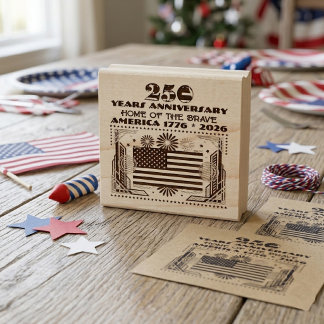 Vintage amerikansk flaggmotiv 250-årsjubileum stämpel