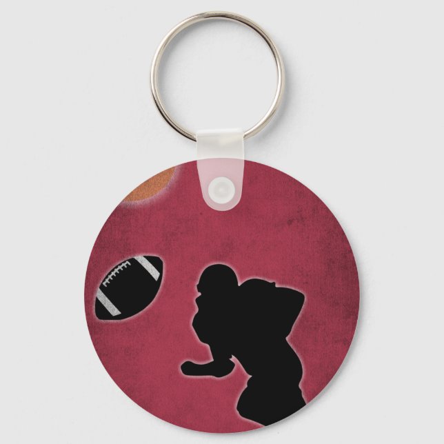 Vintage amerikansk fotboll speldesign nyckelring (Framsida)