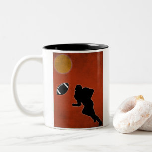 Vintage Amerikansk fotbollsdesign Två-Tonad Mugg