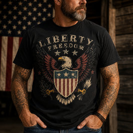 Vintage Amerikansk Frihet Örn T Shirt