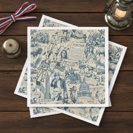Vintage amerikansk historisk collage USA 250 ID130 Pappersservett